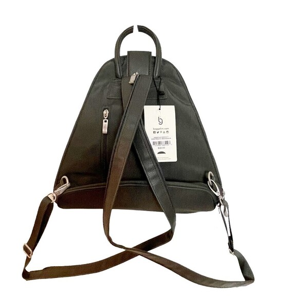 BAGGALLINI Woven Water-Resistant Nylon Metro Backpack for Women Charcoal NWT main image 4
